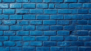 蓝色砖墙纹理