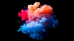 彩色烟雾抽象画