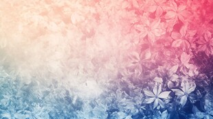 彩色花卉抽象画