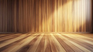 木质室内光影效果