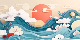 抽象艺术风景画