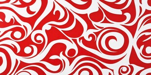 红白抽象图案
