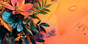 热带花卉与抽象艺术