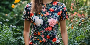 花卉印花女性服装