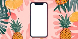 热带水果与智能手机的完美结合