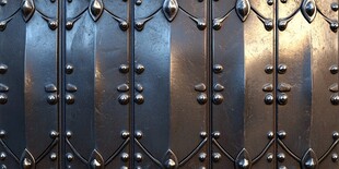 古老的金属铆钉墙