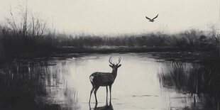 寂静的森林池塘