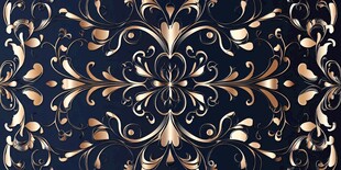 奢华金色花纹墙纸