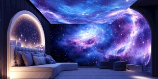 银河主题的梦幻客厅