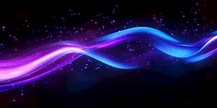 霓虹波浪光影