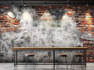 裸砖与混凝土的原始美