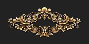 金色巴洛克风格装饰图案