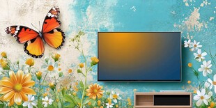 蝴蝶与花卉的宁静之境