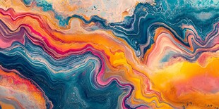 色彩斑斓的抽象画