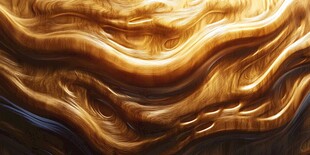 流动的金色抽象画