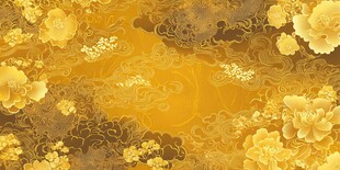 金色花卉图案