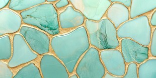 不规则的蓝绿色石板纹理