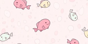可爱小鱼图案背景