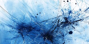 抽象的蓝色爆炸