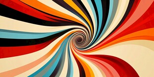 多彩漩涡抽象艺术