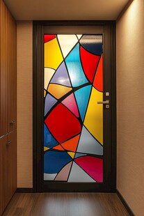 彩色玻璃门艺术