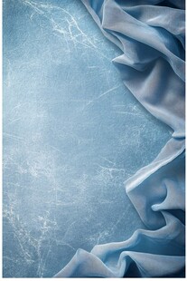 蓝色薄纱覆盖大理石纹理背景