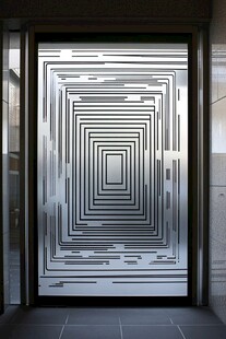 抽象艺术玻璃门