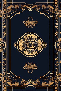 金色装饰艺术风格的复古图案
