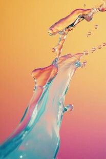 水花飞溅的抽象画