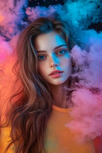 神秘的蓝眼睛女孩