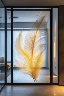 金羽毛玻璃艺术