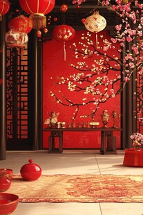 中国新年庆典场景