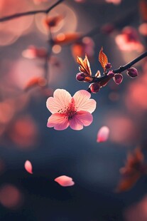 春日里 粉色的花瓣飘落