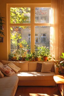 阳光下的温馨角落