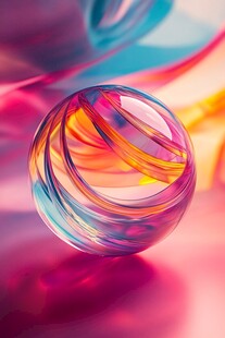 抽象的彩色玻璃球