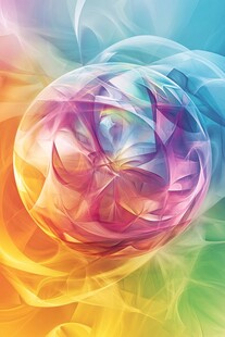 抽象的彩虹能量球