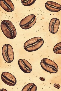 咖啡豆图案背景