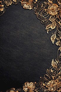 黑金花卉纹理背景