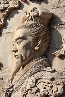 古代帝王石雕像