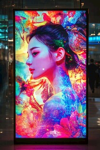 五彩斑斓的女子肖像