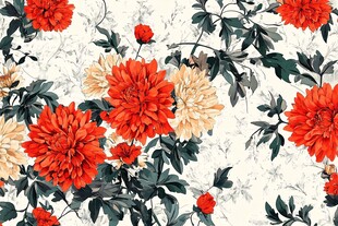 秋日绚烂 红菊盛开