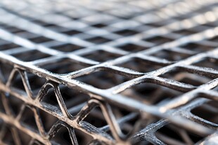 金属网格结构的特写