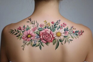 花卉纹身的艺术之美