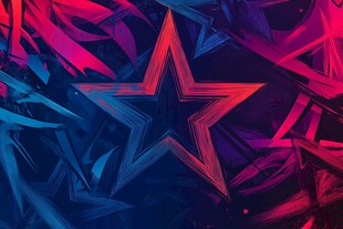 霓虹星爆抽象图案