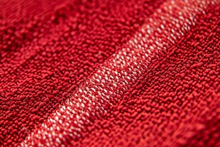 红色纹理布料特写