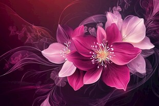 数字艺术花卉作品