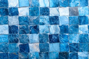 蓝色瓷砖的艺术