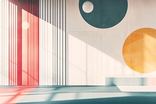 现代几何设计风格的室内空间