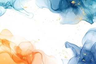 抽象艺术风格的墨水画