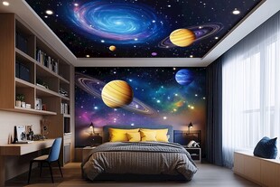 银河主题卧室